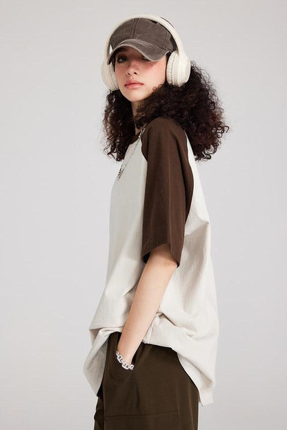 Contrast Sleeve Basic Tee