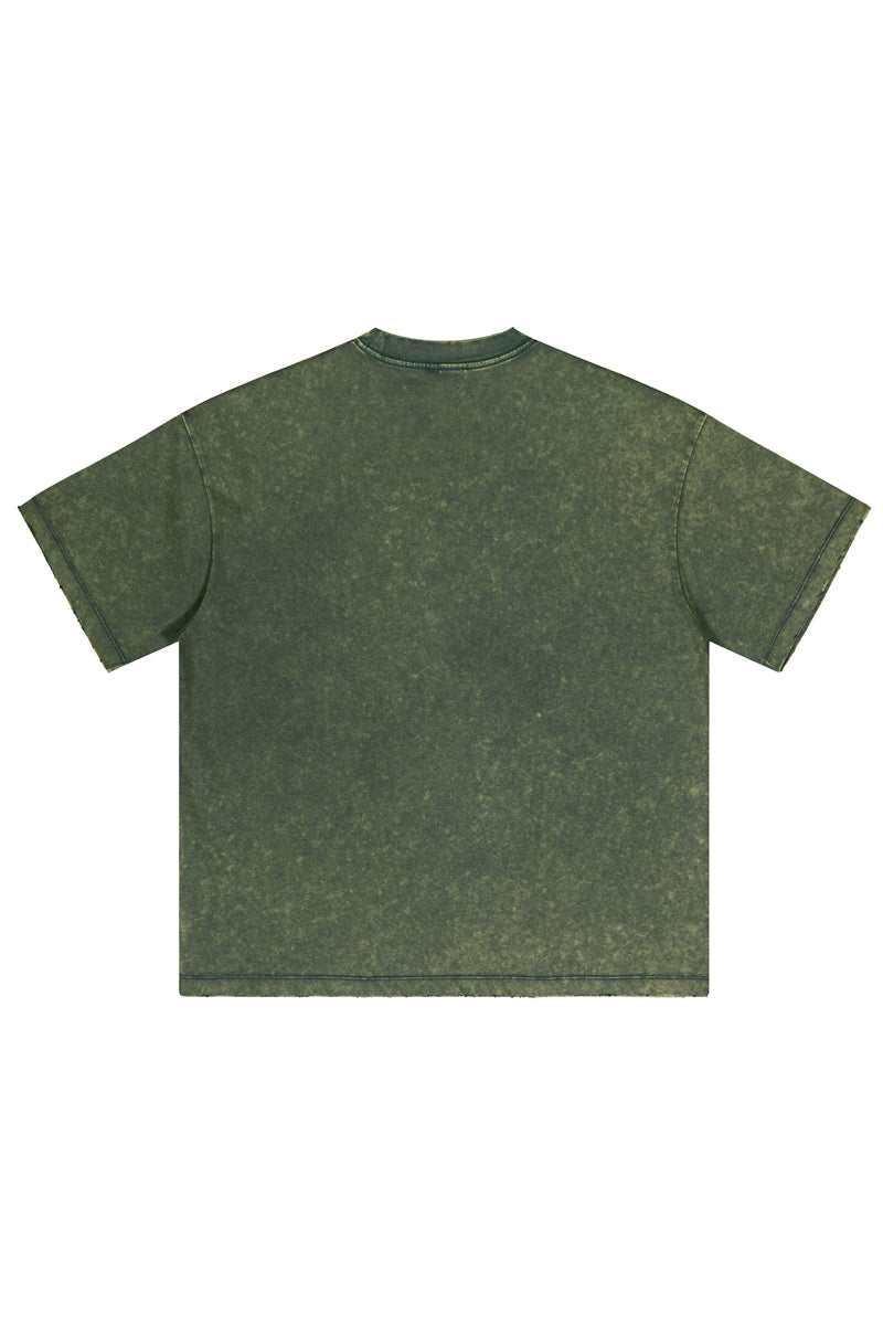 230GSM Distressed Washed Coolness Tee