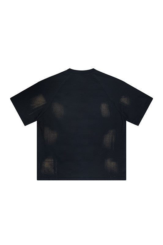 305GSM Brush Dyed Washed?Tee