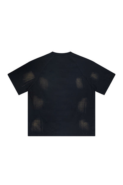 305GSM Brush Dyed Washed?Tee