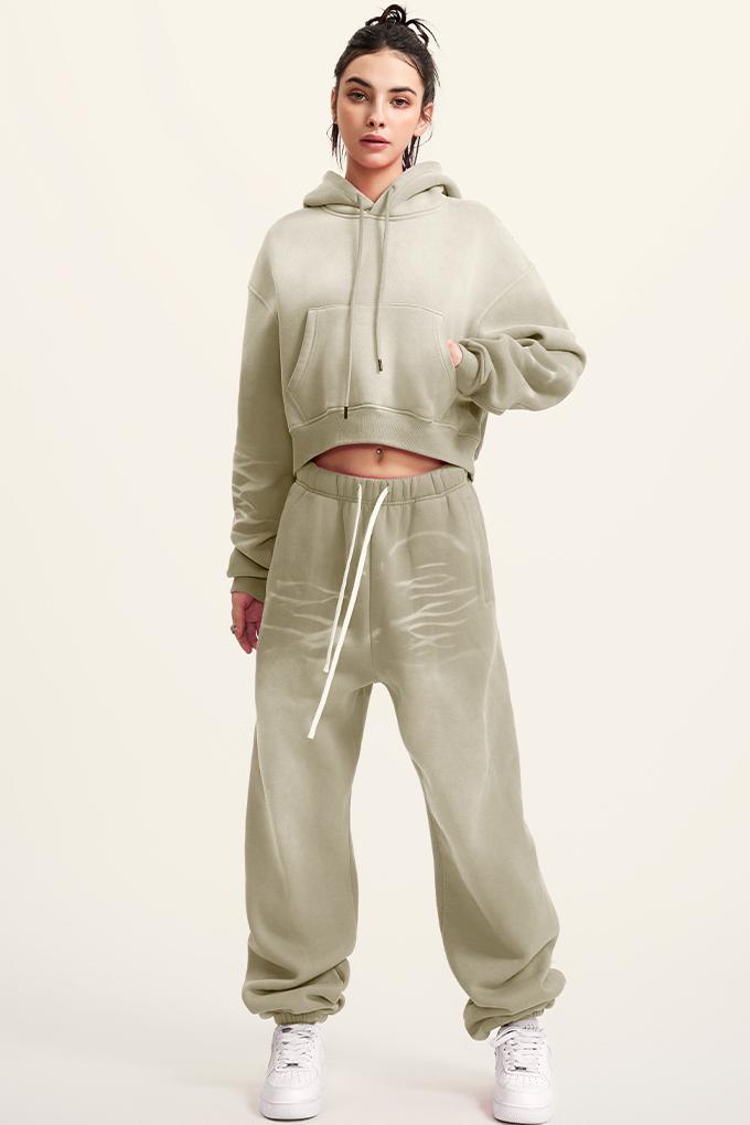 Washed Gradient Fleece Hoodie