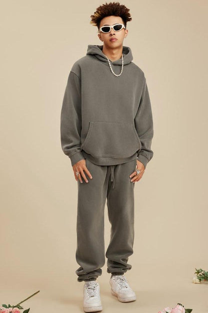 355G Washed Fleece Hoodie