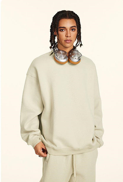 345GSM Fleece Solid Color Crew