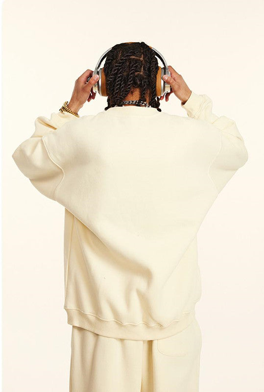 345GSM Fleece Solid Color Crew