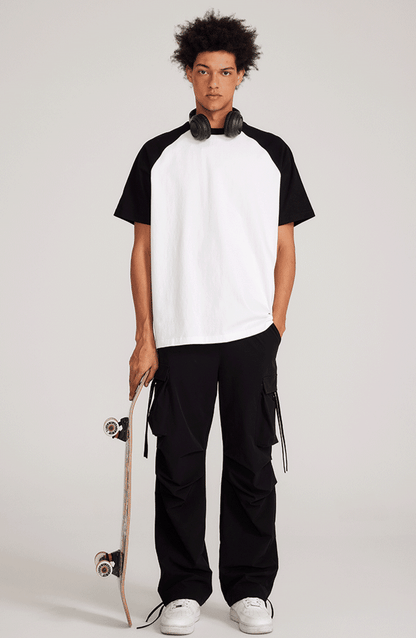 Contrast Sleeve Basic Tee