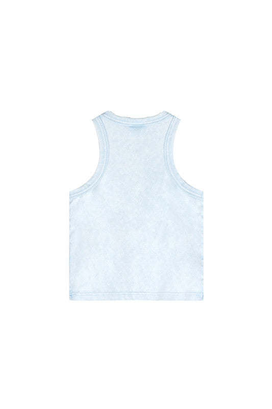 235GSM Washed Out Crop Vest