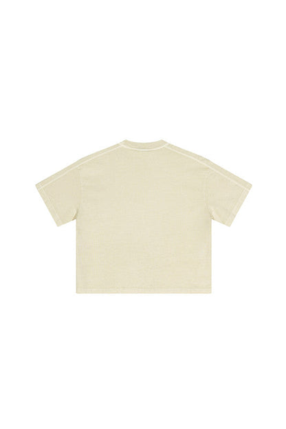 Kids 250G Side Stripe Washed Tee