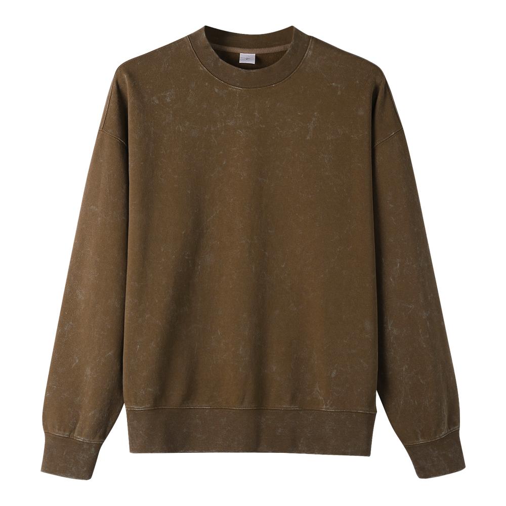 430 GSM 100% Cotton Washed Sweater Customized Sweater