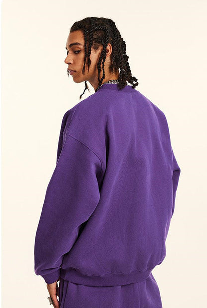 345GSM Fleece Solid Color Crew
