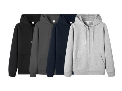 430 GSM Lined Hoodie Customized Cardigan Zipper Hoodie