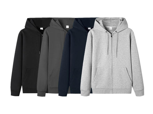 430 GSM Lined Hoodie Customized Cardigan Zipper Hoodie