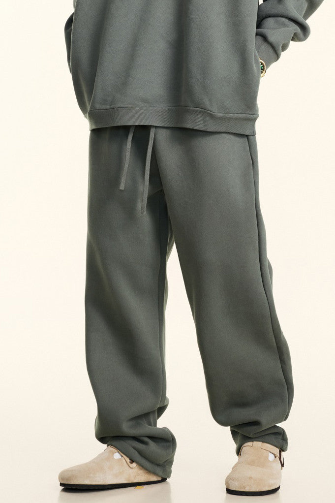 345GSM Relaxed Solid Color Fleece Sweatpants