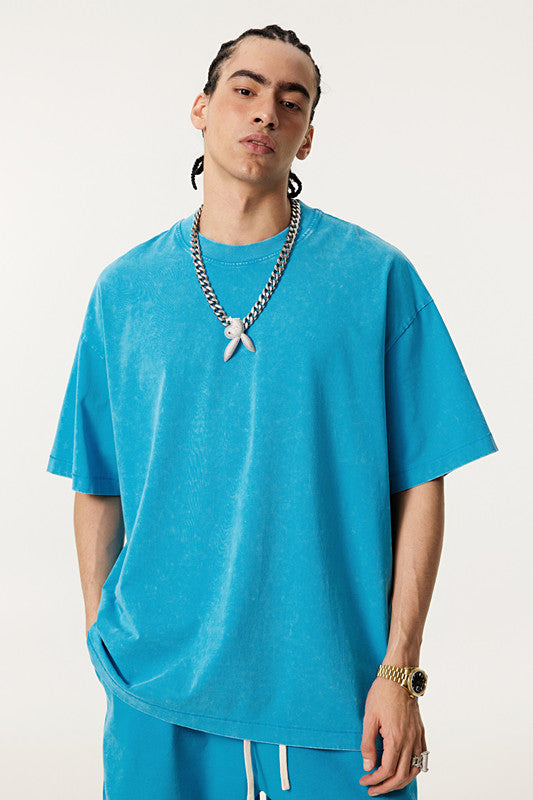 285GSM Pigment Dyed Washed Tee