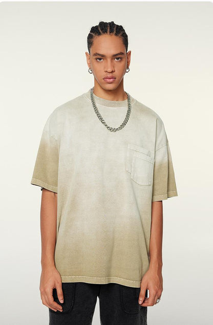 310GSM Gradient Sprayed Tee