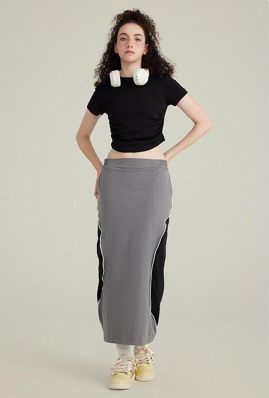 220GSM Ruched Crop Tee