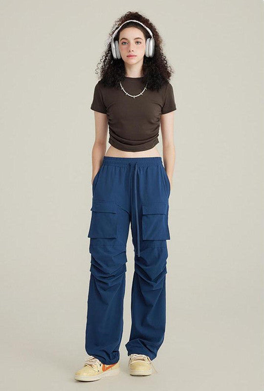 220GSM Ruched Crop Tee