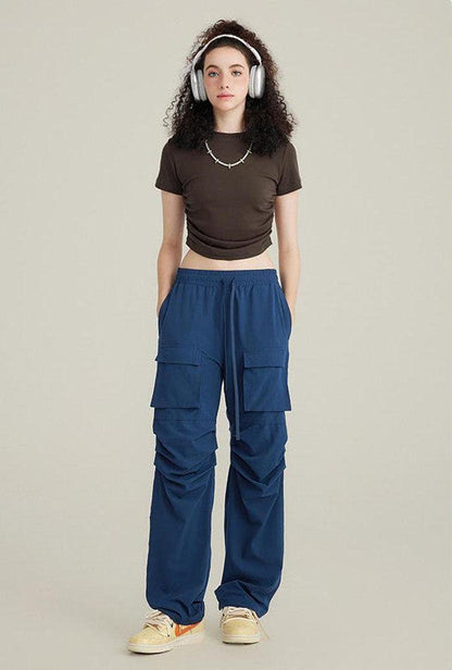 220GSM Ruched Crop Tee