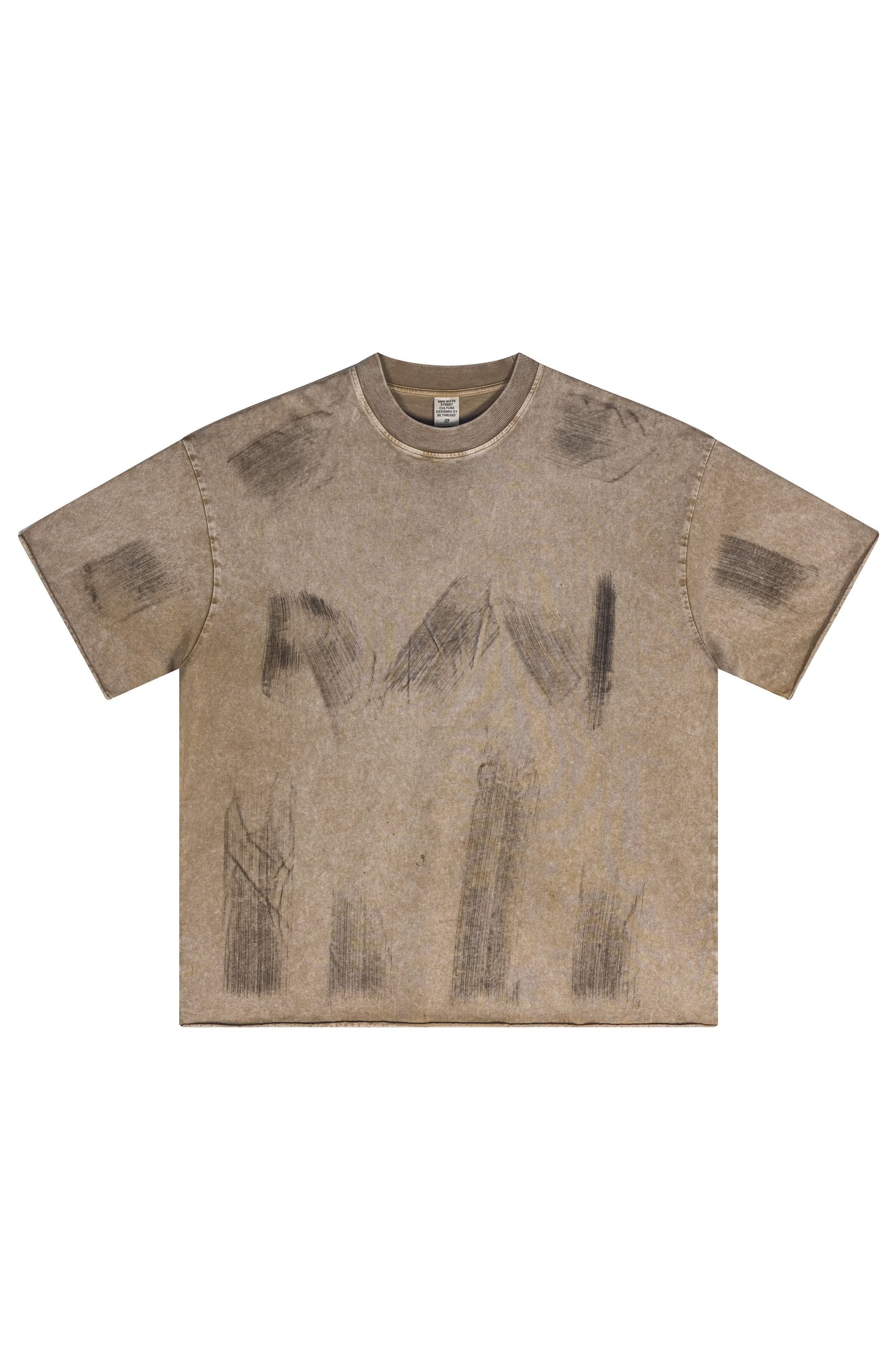 310GSM Brush Dyed Washed?Tee