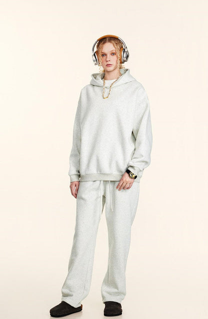 345GSM Solid Color Zipper Pockets Hoodie