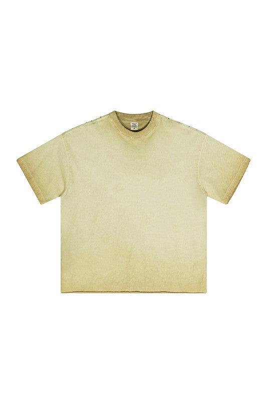 250GSM Distressed Gradient Washed Tee