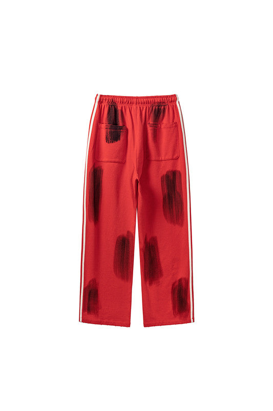 380GSM Brush Dyed Stripe Side Sweatpants