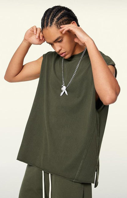 270GSM Distressed Vintage Muscle Tee