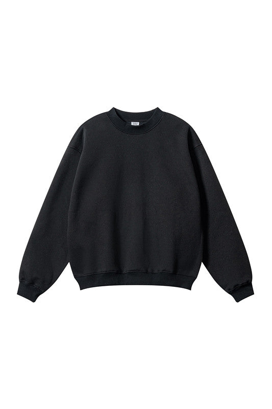 345GSM Fleece Solid Color Crew