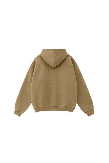345GSM Fleece Solid Color Zipper Jacket