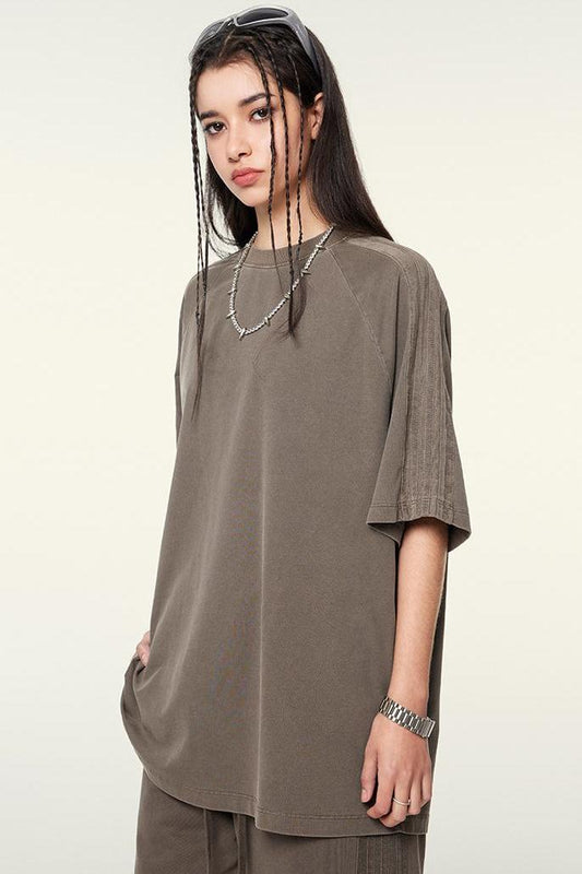 250GSM Pigment Dyed Side Stripe Tee
