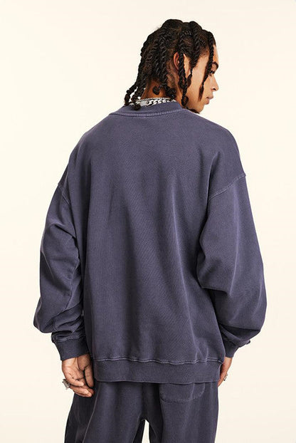 100% Cotton 380GSM Vintage Washed Crew