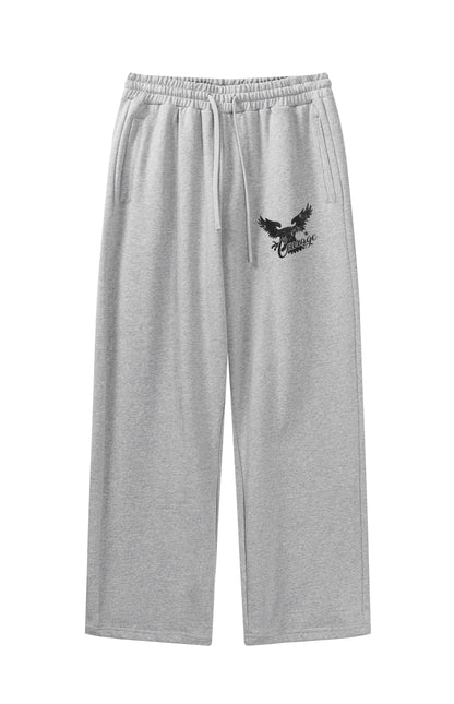 380GSM?Stripe Side Screen Printed Sweatpants