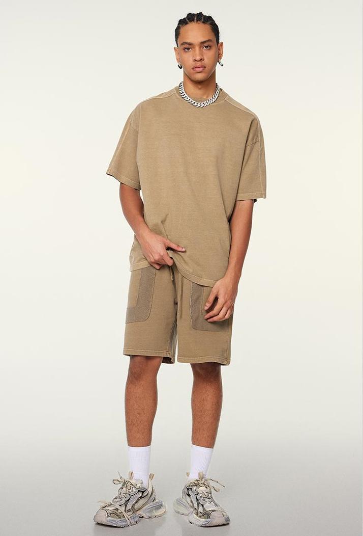 350GSM Washed Patchwork Short