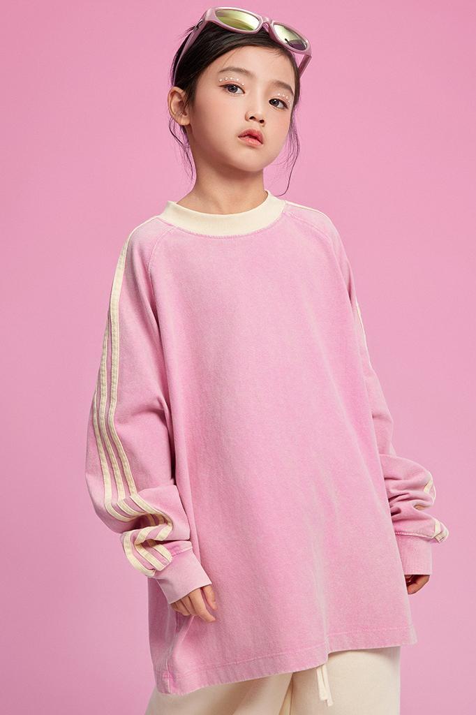 Kids Washed Stripe Crew