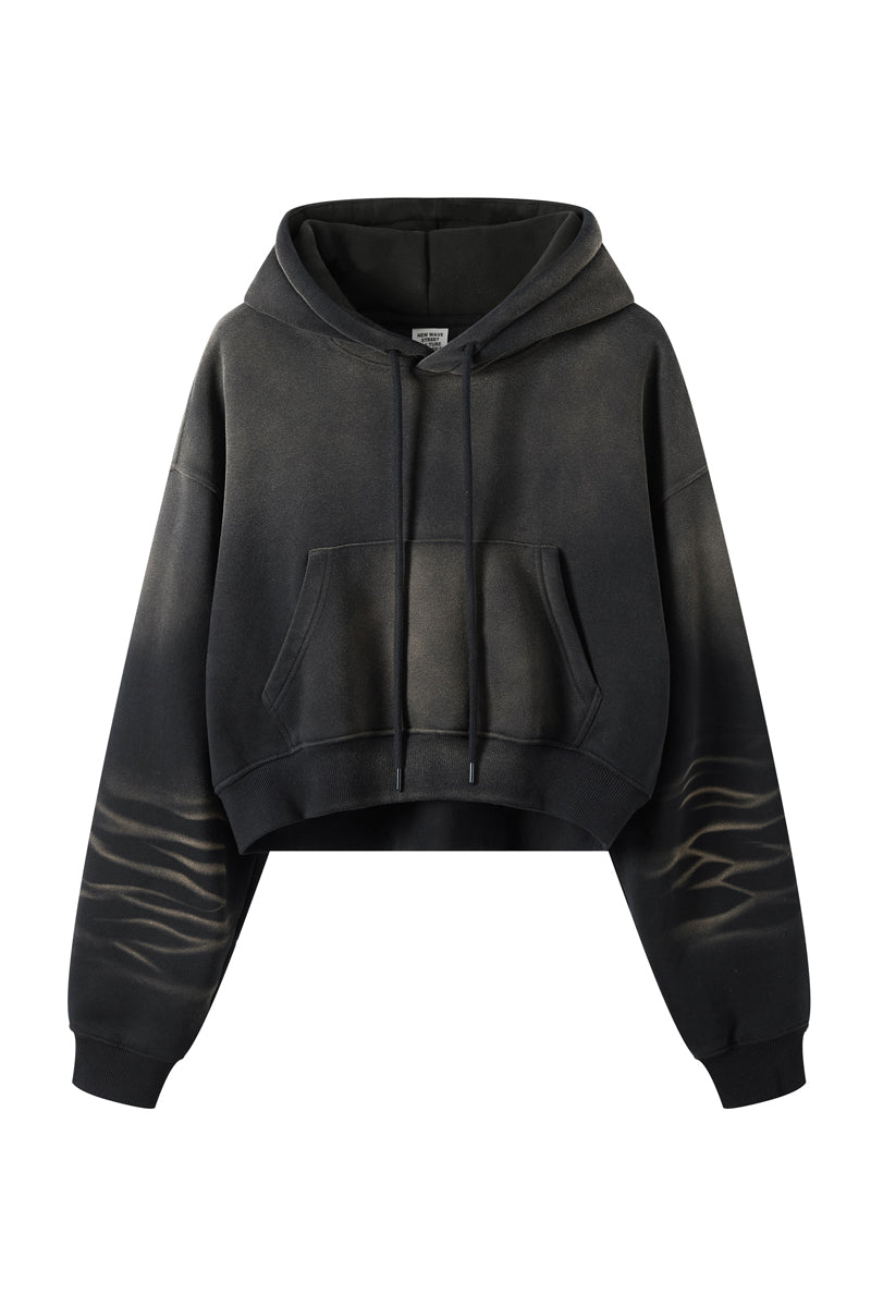 Washed Gradient Fleece Hoodie