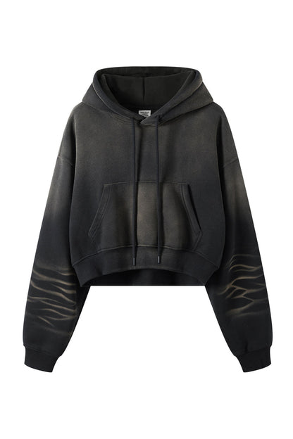 Washed Gradient Fleece Hoodie