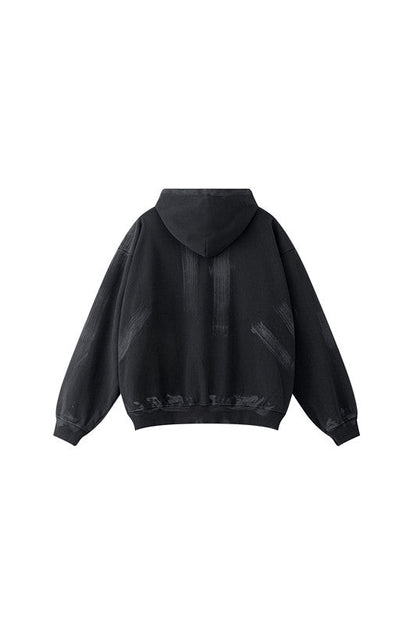 370GSM Dirty Effect Washed Out Hoodie
