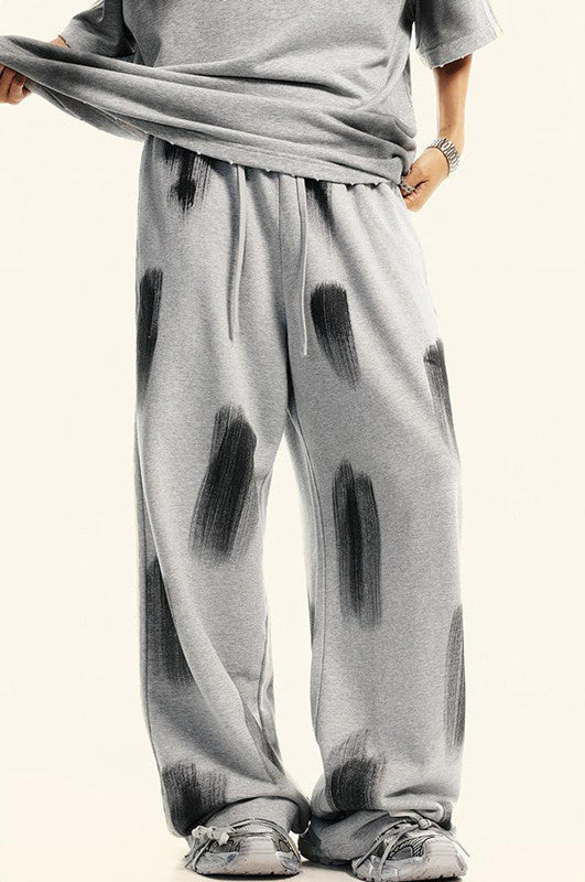 380GSM Brush Dyed Stripe Side Sweatpants