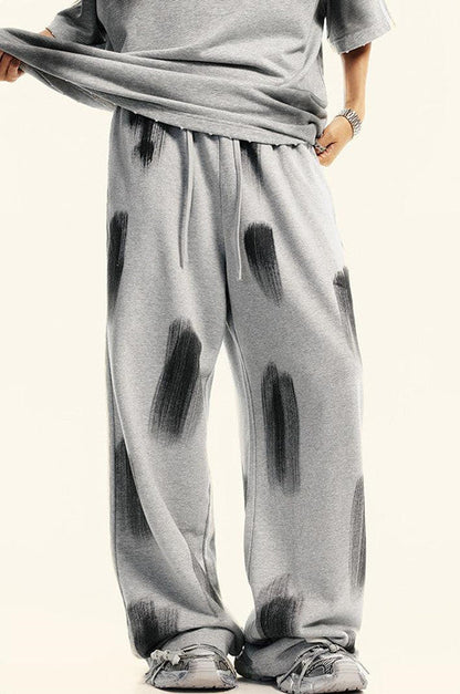380GSM Brush Dyed Stripe Side Sweatpants