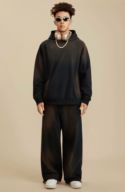 Fleece Gradient Washed Hoodie