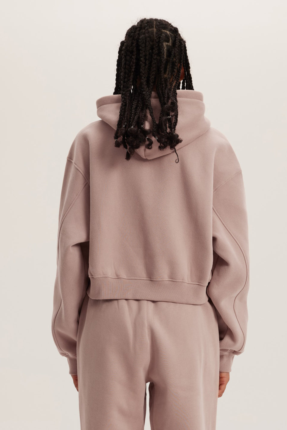Basic Fleece Crop Hoodie