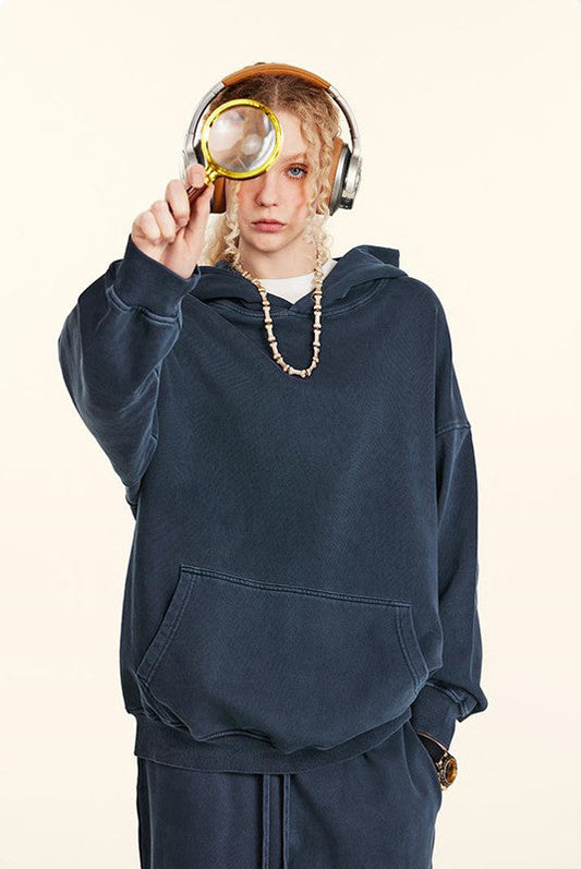 100% Cotton 380GSM Washed  Hoodie