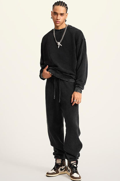 355G Washed Fleece Crew