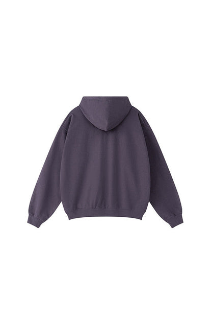 440GSM High Weight Solid Color Zipper Hoodie