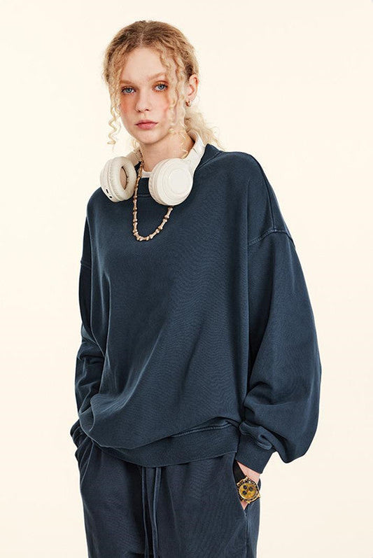 100% Cotton 380GSM Vintage Washed Crew