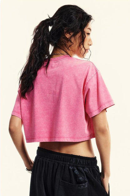 235GSM Pigment Dyed Crop Tee