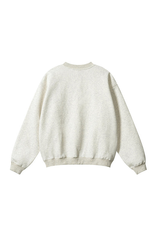 345GSM Fleece Solid Color Crew