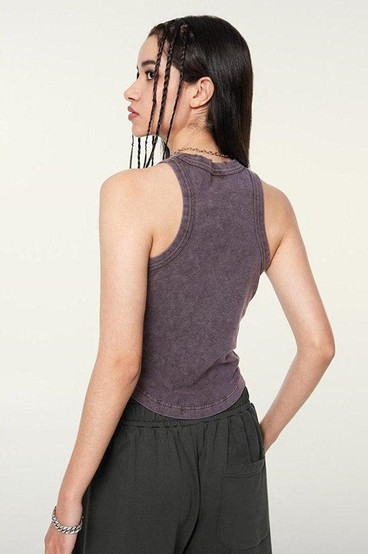 235GSM Ruched Coolness Material Washed Vest