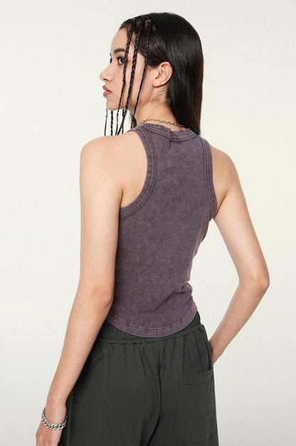235GSM Ruched Coolness Material Washed Vest