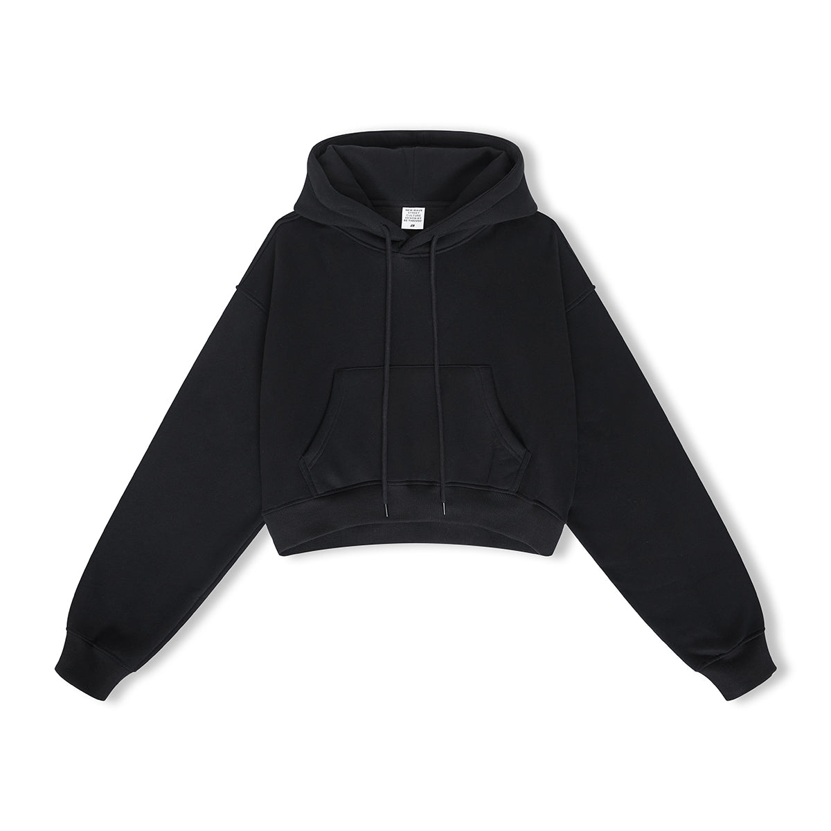Basic Fleece Crop Hoodie