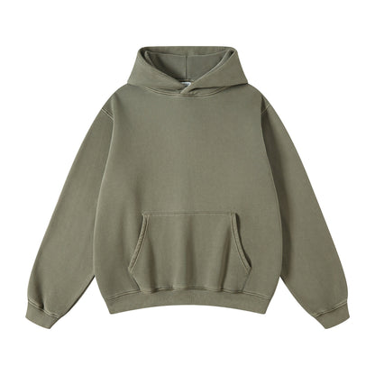 355G Washed Fleece Hoodie